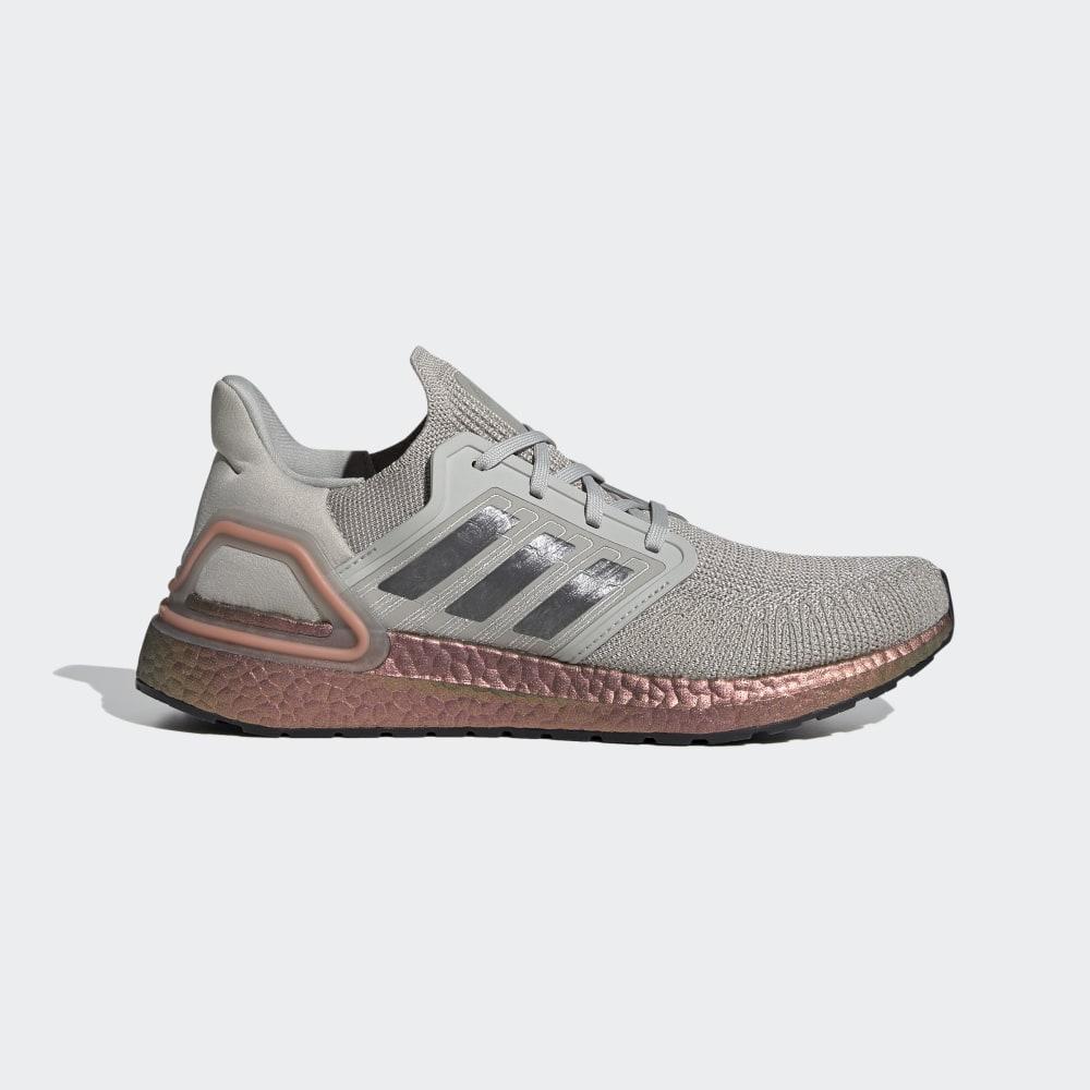Adidasi Alergare Adidas Ultraboost 20 Barbati Romania - Gri/Corai FV4389